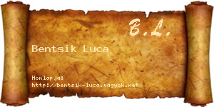 Bentsik Luca névjegykártya